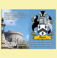Shaw Coat of Arms English Family Name Fridge Magnets Set of 2