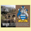 Wright Coat of Arms English Family Name Fridge Magnets Set of 2