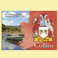 Collins Coat of Arms Irish Family Name Fridge Magnets Set of 4