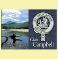 Campbell Clan Badge Scottish Family Name Fridge Magnets Set of 2