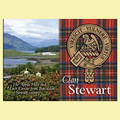 Stewart Clan Badge Scottish Family Name Fridge Magnets Set of 2