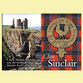 Sinclair Clan Badge Scottish Family Name Fridge Magnets Set of 2