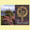 MacDonald Clan Badge Scottish Family Name Fridge Magnets Set of 2