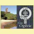 Ogilvie Clan Badge Scottish Family Name Fridge Magnets Set of 2