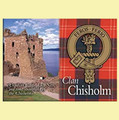 Chisholm Clan Badge Scottish Family Name Fridge Magnets Set of 4