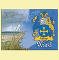 Ward Coat of Arms Irish Family Name Fridge Magnets Set of 4