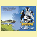 Sullivan Coat of Arms Irish Family Name Fridge Magnets Set of 2