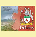 Doherty Coat of Arms Irish Family Name Fridge Magnets Set of 4