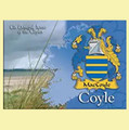 Coyle Coat of Arms Irish Family Name Fridge Magnets Set of 2