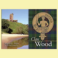 Wood Clan Badge Scottish Family Name Fridge Magnets Set of 2