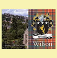 Wilson Coat of Arms Scottish Family Name Fridge Magnets Set of 2
