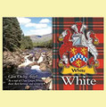 White Coat of Arms Scottish Family Name Fridge Magnets Set of 2