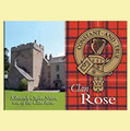 Rose Clan Badge Scottish Family Name Fridge Magnets Set of 2