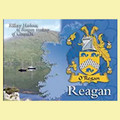 Reagan Coat of Arms Irish Family Name Fridge Magnets Set of 2