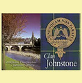 Johnstone Clan Badge Scottish Family Name Fridge Magnets Set of 4