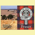 Fraser Clan Badge Scottish Family Name Fridge Magnets Set of 2