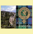 Forsyth Clan Badge Scottish Family Name Fridge Magnets Set of 2