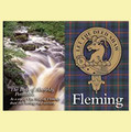 Fleming Clan Badge Scottish Family Name Fridge Magnets Set of 4