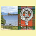 MacLean Clan Badge Scottish Family Name Fridge Magnets Set of 4