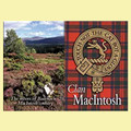 MacIntosh Clan Badge Scottish Family Name Fridge Magnets Set of 2
