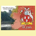 Ryan Coat of Arms Irish Family Name Fridge Magnets Set of 2