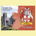 Nolan Coat of Arms Irish Family Name Fridge Magnets Set of 2
