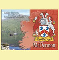 McDermott Coat of Arms Irish Family Name Fridge Magnets Set of 4