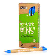 Box of 12 Recycled Blue Pens