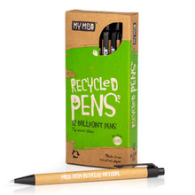 Box of 12 Black Recycled Pens