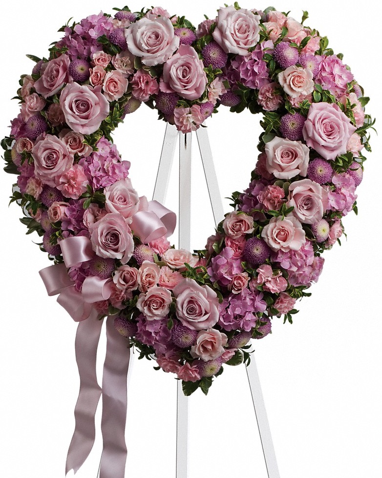 Heart Shaped Funeral Flowers | Free Sympathy Delivery