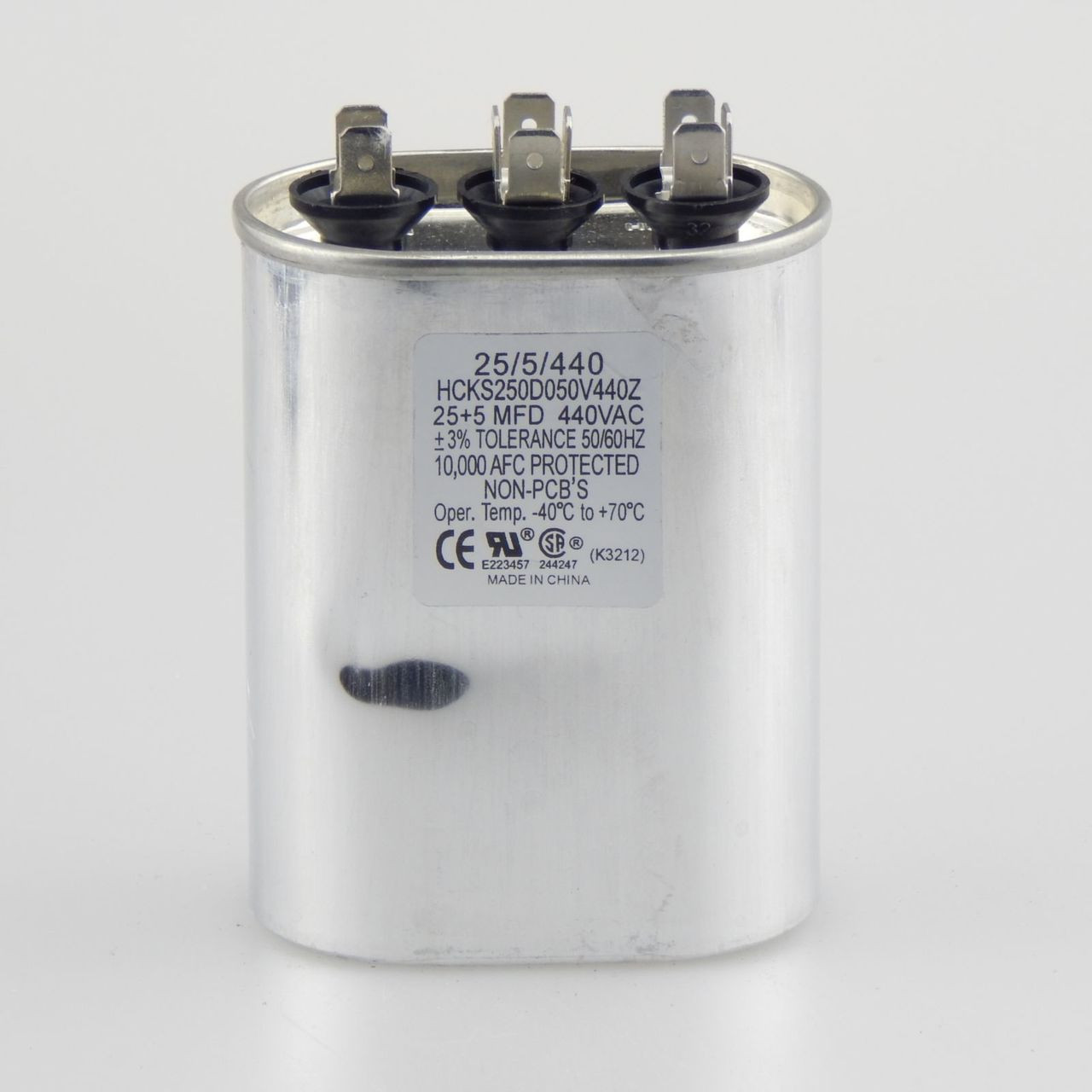 Dual Run Capacitor 25/5 uf 370 volt P291-2553RS Totline