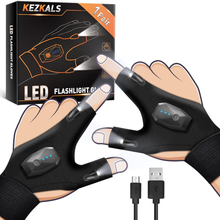 KEZKALS LED Rechargeable Flashlight Gloves - Practical Gifts for Men
