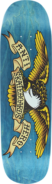 Details about   Anti Hero Skateboard Deck Shaped Eagle Blue Meanie 8.75" x 32.55" Navy with Gri 