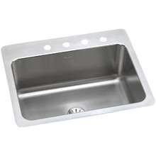 ELKAY  DLSR272210PD4 Lustertone Classic Stainless Steel 27" x 22" x 10", 4-Hole Single Bowl Dual Mount Sink with Perfect Drain