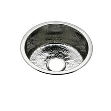 ELKAY  SCF16FBSH Stainless Steel 16-3/8" x 16-3/8" x 7", Single Bowl Dual Mount Bar Sink Hammered Mirror