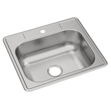 ELKAY  DSE125221 Dayton Stainless Steel 25" x 22" x 8-1/16", 1-Hole Single Bowl Drop-in Sink