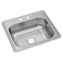 ELKAY  DSE125222 Dayton Stainless Steel 25" x 22" x 8-1/16", 2-Hole Single Bowl Drop-in Sink