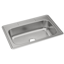 ELKAY  DSE133220 Dayton Stainless Steel 33" x 22" x 8-1/16", 0-Hole Single Bowl Drop-in Sink