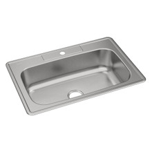 ELKAY  DSE133221 Dayton Stainless Steel 33" x 22" x 8-1/16", 1-Hole Single Bowl Drop-in Sink
