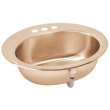 ELKAY  LLVR19161-CU CuVerro Antimicrobial Copper 19-5/8" x 16-11/16" x 6", 1-Hole Single Bowl Drop-in Bathroom Sink