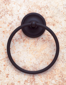 JVJ 20606 Rope Series Oil Rubbed Bronze Finish Towel Ring