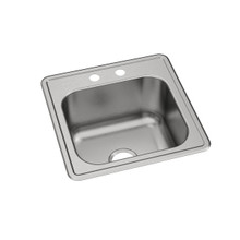 ELKAY  ESE2020102 Celebrity Stainless Steel 20" x 20" x 10-1/8", 2-Hole Single Bowl Drop-in Laundry Sink
