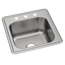 ELKAY  ESE2020103 Celebrity Stainless Steel 20" x 20" x 10-1/8", 3-Hole Single Bowl Drop-in Laundry Sink
