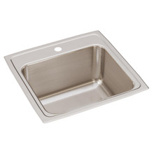 ELKAY  DLR1919101 Lustertone Classic Stainless Steel 19-1/2" x 19" x 10-1/8", 1-Hole Single Bowl Drop-in Laundry Sink