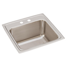ELKAY  DLR1919102 Lustertone Classic Stainless Steel 19-1/2" x 19" x 10-1/8", 2-Hole Single Bowl Drop-in Laundry Sink