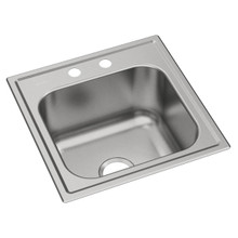ELKAY  DPC12020102 Dayton Stainless Steel 20" x 20" x 10-1/8", 2-Hole Single Bowl Drop-in Laundry Sink