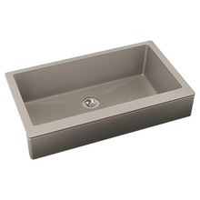 ELKAY  ELXUFP3620SM0 Quartz Luxe 35-7/8" x 20-15/16" x 9" Single Bowl Farmhouse Sink with Perfect Drain, Silvermist