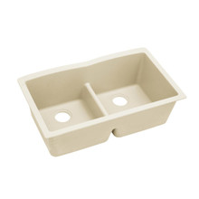 ELKAY  ELXDULB3322PA0 Quartz Luxe 33" x 19" x 10", Equal Double Bowl Undermount Sink with Aqua Divide, Parchment