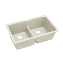 ELKAY  ELXDULB3322RT0 Quartz Luxe 33" x 19" x 10", Equal Double Bowl Undermount Sink with Aqua Divide, Ricotta