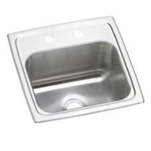 ELKAY  BPSR15MR2 Celebrity Stainless Steel 15" x 15" x 6-1/8", MR2-Hole Single Bowl Drop-in Bar Sink